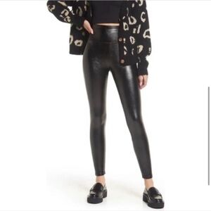 BP. Nordstrom Faux Imitation Leather Black Leggings Large